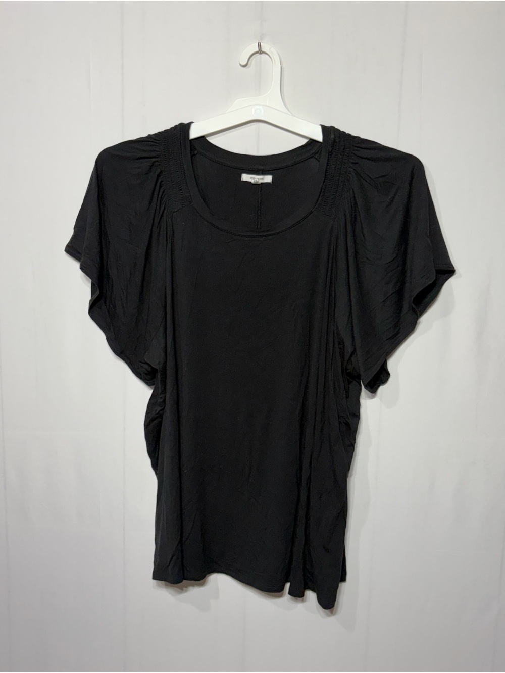 Maurices Plus Size Flutter Sleeve Smocked Shoulder Top